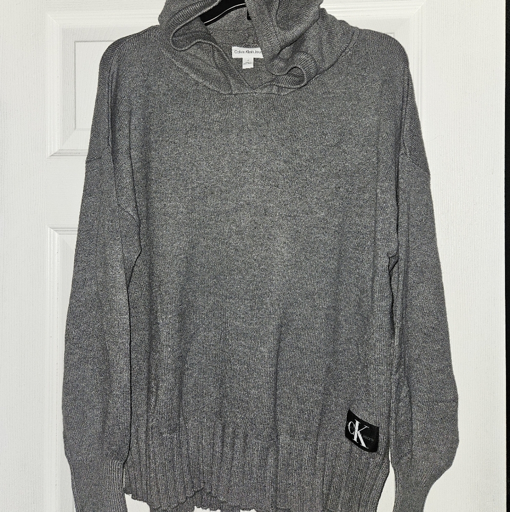 NWOT Calvin Klein Womens Hooded Sweater - Sz: Lg